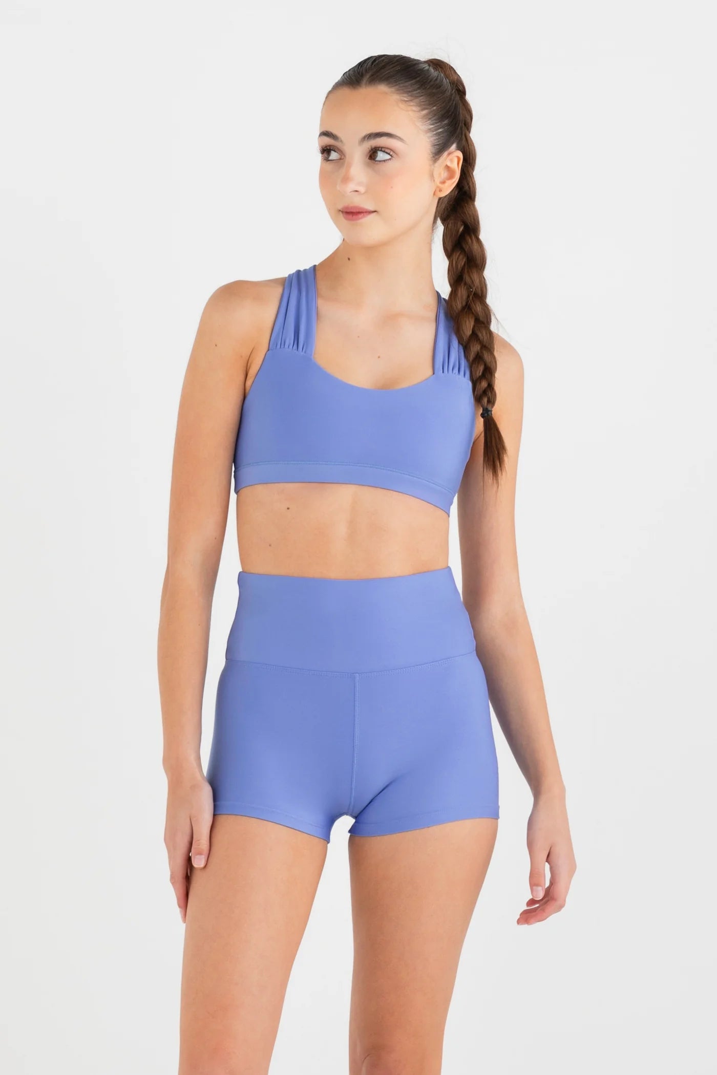 Ibiza Reversible Crop Top - Periwinkle