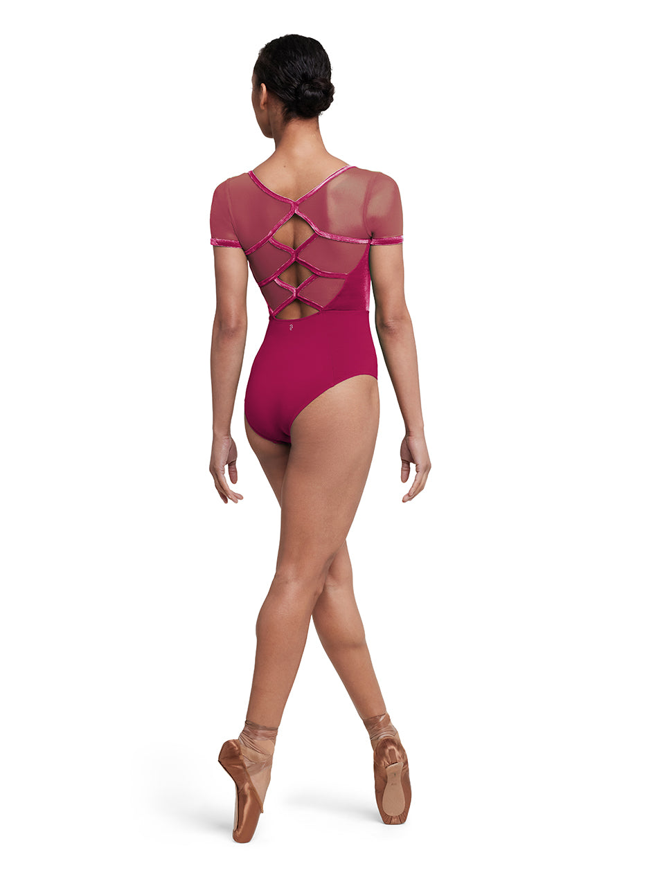 Square Neck Cap Sleeve Leotard - L5262