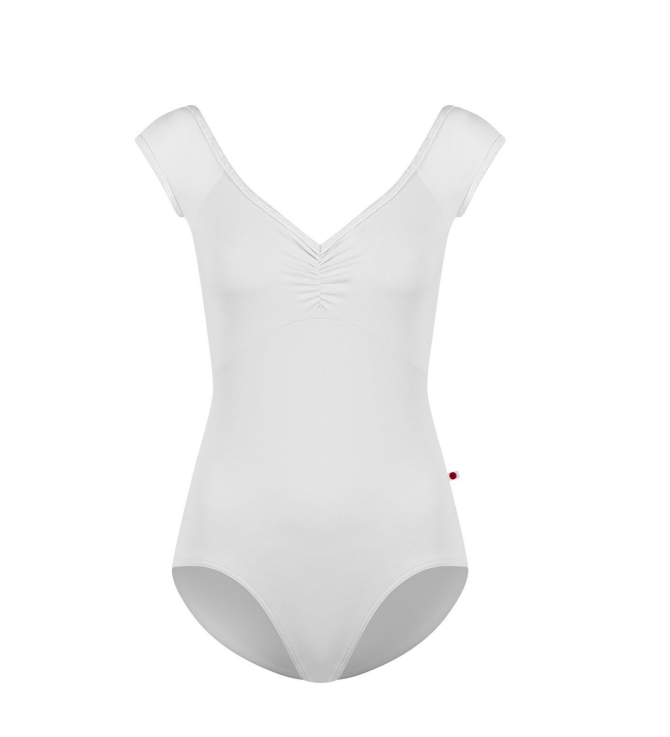 Elli Cap Sleeve Leotard - White