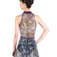 Lida Floral Mesh Print Wrap Skirt - Aquarelle