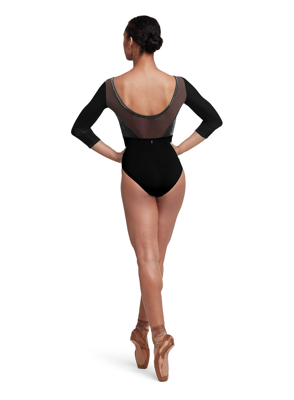 Scoop Neck 3/4 Sleeve Leotard - L5236