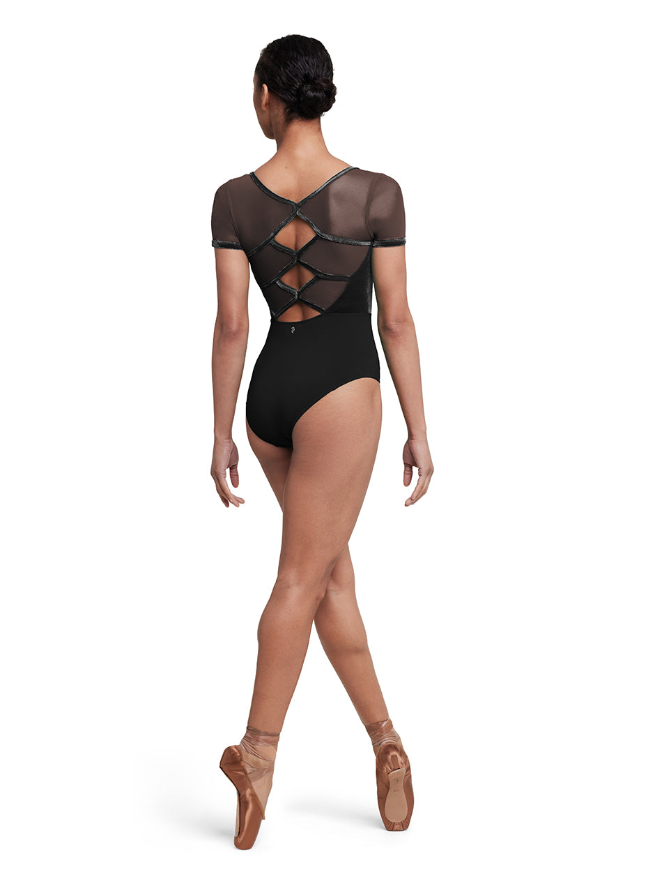 Square Neck Cap Sleeve Leotard - L5262