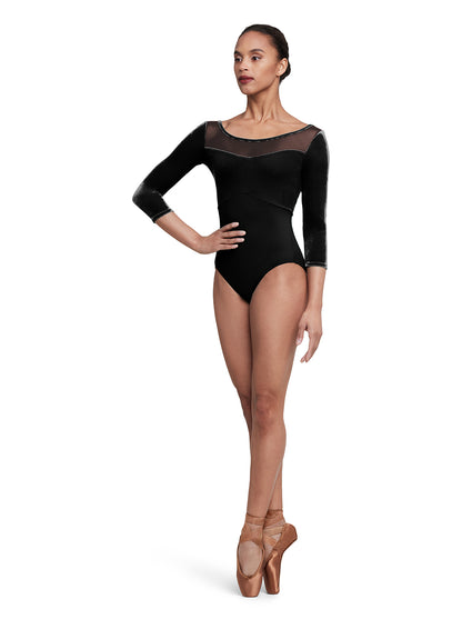 Scoop Neck 3/4 Sleeve Leotard - L5236