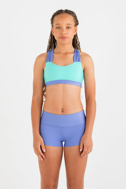 Ibiza Reversible Crop Top - Periwinkle