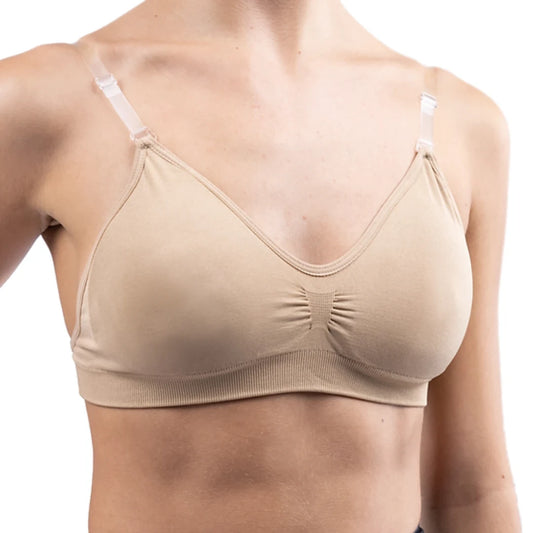 Seamless Padded Clear Back Bra