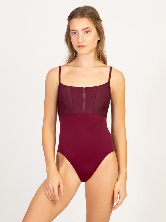 Contour Zip Front Empire Camisole Leotard - 2697A