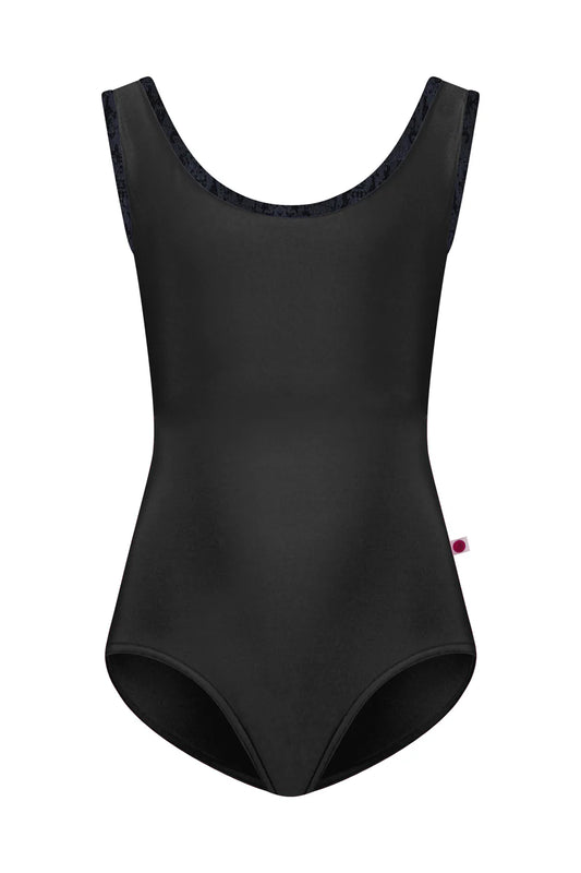 Girls Anna Duo Tank Leotard - Black