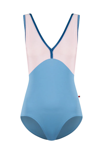 Alicia Tank Leotard - Bluebell/Rose