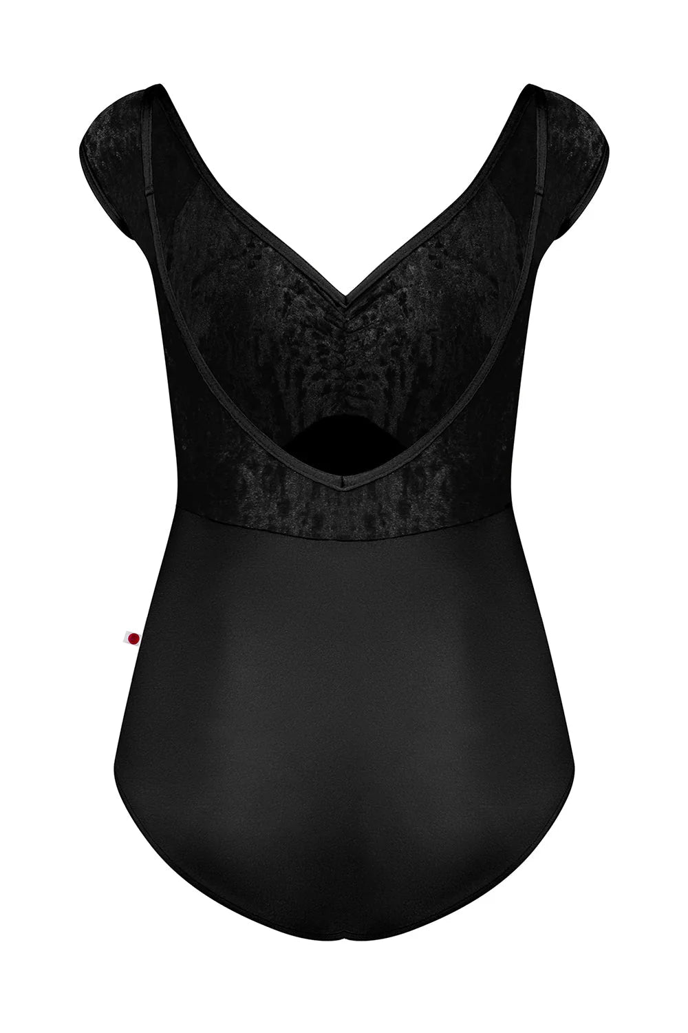 Elli Cap Sleeve Leotard - Black Velvet