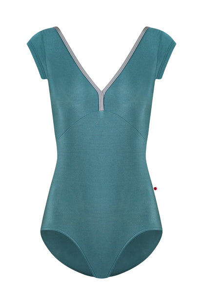 Alicia Cap Sleeve Leotard - Frost