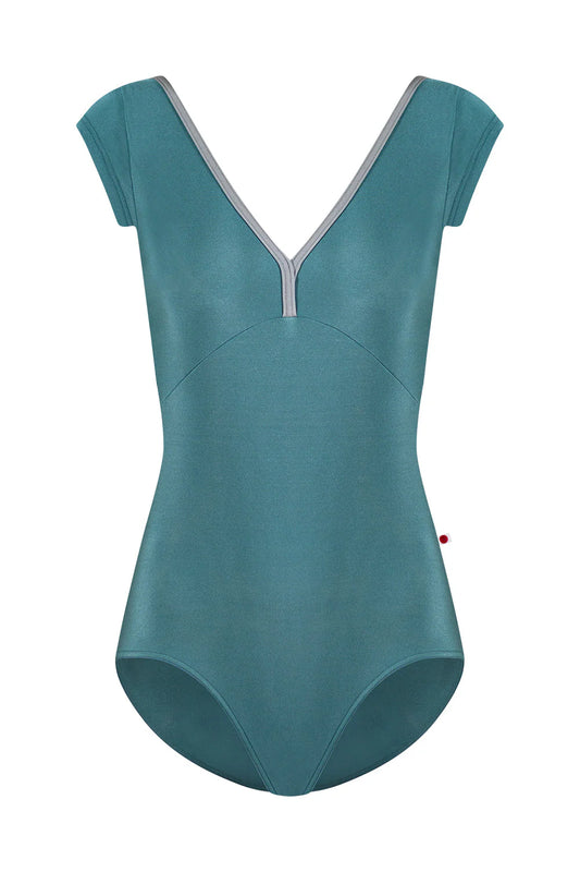 Alicia Cap Sleeve Leotard - Frost