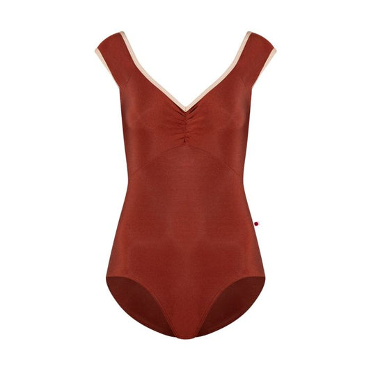 Elli Cap Sleeve Leotard - Bronze