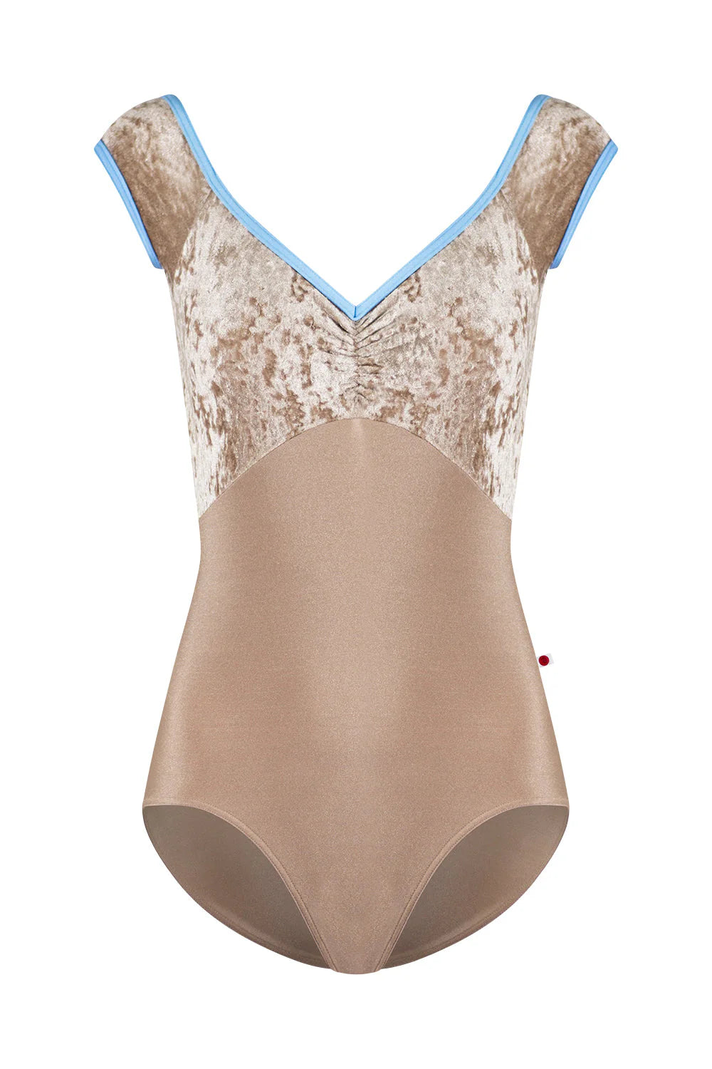 Elli Mesh Cap Sleeve Leotard - Toffee