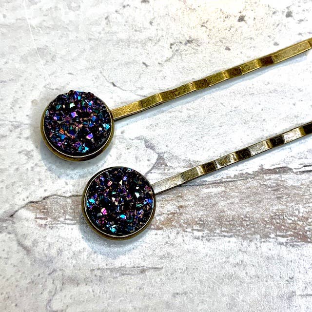 Druzy Bobby Pins