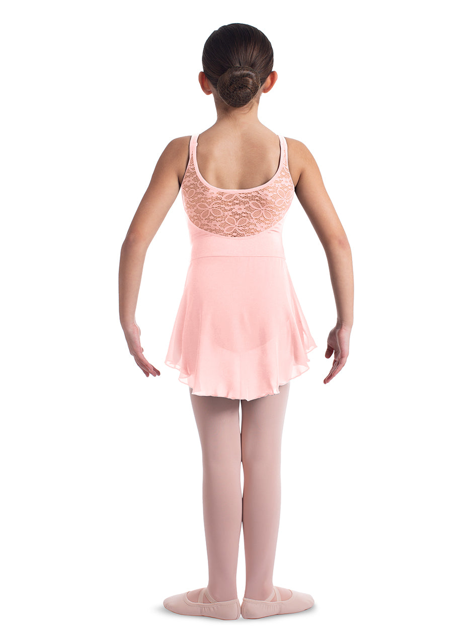 Girls Skirted Leotard with Lace Back - M1545C