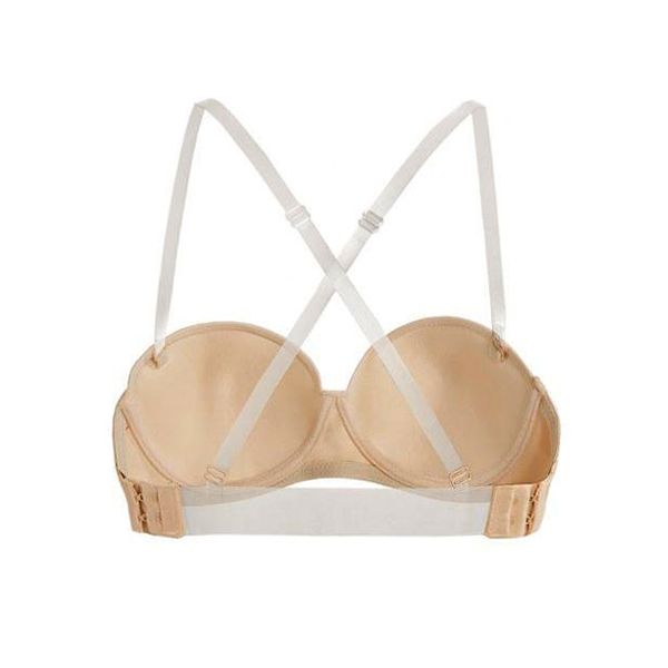 Strapless Push Up Bras Clear Back Straps Multiway Padded Underwear